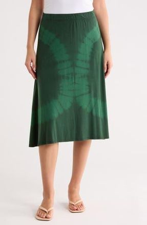 Go Couture Flared Midi Skirt in Green at Nordstrom Rack, Size X-Large
