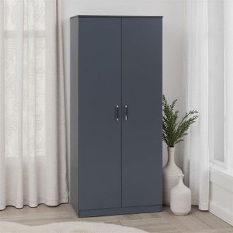 Seconique Dakotia 2 Door Wardrobe in Dark Grey