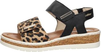 Rieker Platte Sandalen - Dames - Sleehakken - Veelkleurig - 36 EU - Schoenen
