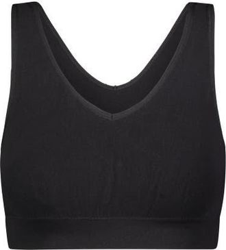 BraBar/Boutique Soft Reversible V Bralette in Black at Nordstrom, Size Large