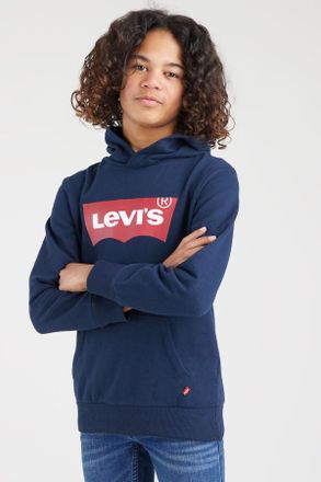Levi's Felpa con cappuccio Screenprint con logo Batwing teenager - Uomo - 10A - Blu / Dress Blues