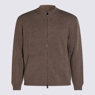 Canali Brown Wool Knitwear