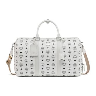 MCM Mcm, Tassen, unisex, Wit, ONE Size, Katoen, Ottomar Weekender in Visetos