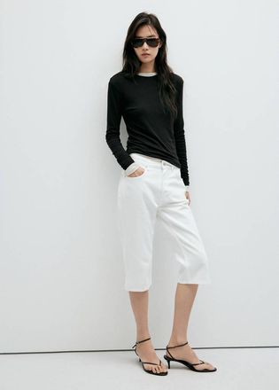 Mango Maglietta avvitata maniche lunghe nero - Donna - XXS - MANGO