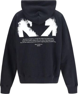 Off-white Mens Black Cotton Sweatshirt Clothing