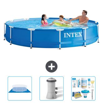 Intex Piscina Con Estructura Redonda - 366x76 Cm - 6-piezas S21334