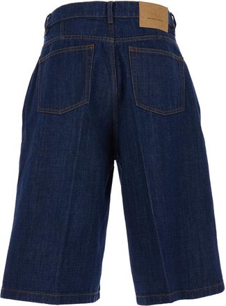 Ami Mens Bermuda Shorts Blue Denim