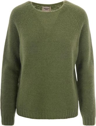 Max Mara Round-neck Truien - Dames - Ronde hals truien - Groen - S - Truien & Vesten