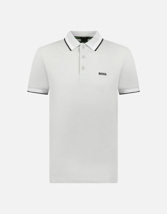 HUGO BOSS Mens Boss Paddy Polo Shirt Light Grey - Size: 46