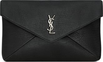 Saint Laurent LARGE CASSANDRE ENVELOPE CLUTCH IN HAMMERED LAMBSKIN - Saint Laurent - Man