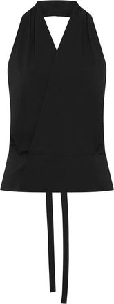 St.Agni Top con scollo allamericana - Nero