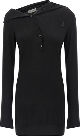 The Attico Black Virgin Wool Short Womens Dress
