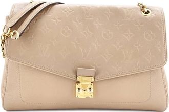 Louis Vuitton Saint Germain Handbag Monogram Empreinte Leather MM shoulder bag - Beige