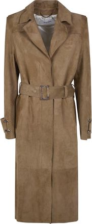 Golden Goose Journey WS Peggy Trench Coat With Belt Light Suede