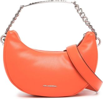 Karl Lagerfeld K/Id leather shoulder bag - women - Recycled Leather/Polyurethane/Polyester - One Size - Orange