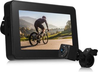 OEM Espejo Retrovisor Para Manillar De Bicicleta, C&aacute;mara De Marcha Atr&aacute;s Recargable De 1080p Con Pantalla A Color De 4,3, Visi&oacute;n Nocturna Gran Angular De 