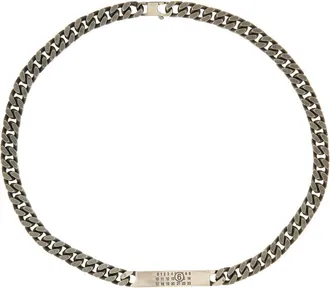 Maison Margiela Numeric Signature Engraved Chain Brass Necklace