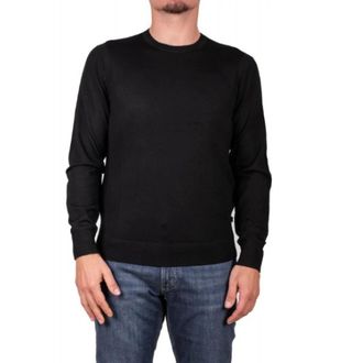 Michael Kors Round-neck Knitwear, male, Black, L, Black Jumper Collection