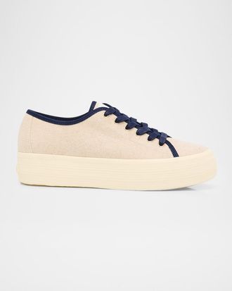Veronica Beard Truett Platform Canvas Sneakers