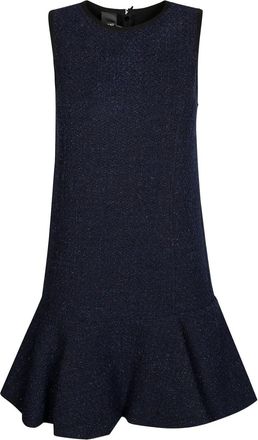 Pinko Abito in tweed con ruches - Blu