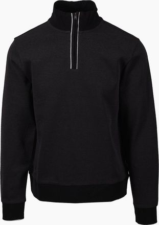 HUGO BOSS Mens BOSS BLACK SIDNEY 80 HALF ZIP SWEATSHIRT BLACK - Size: 44