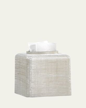 Labrazel Woven Tissue Box Cover, Platinum