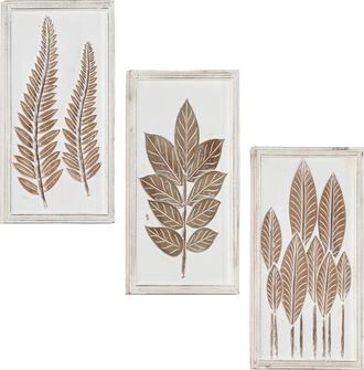 vidaXL Decoraci&oacute;n Art&iacute;stica 3 Uds. 40 X 40 X 1,5 Cm Marr&oacute;n Y Vidaxl
