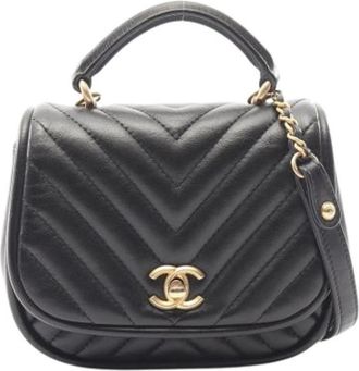 Chanel Pre-owned Vintage Schoudertas - Dames - Vintage Handtas - Zwart - ONE Size - Leer - Vintage