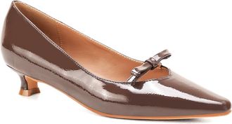Unze Women Adelia Pointed Toe Court Shoes UK Size 3-8 Coffee