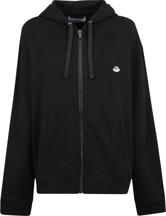 Fiorucci Zwarte Hoodie met rits - Dames - Vesten met rits - Zwart - S - Katoen - Hoodies & sweatvesten