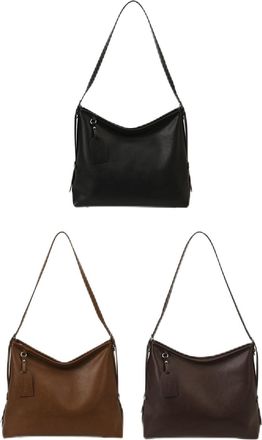 Generic Cymwer Women PU Leather Underarm Shoulder Bag with Zipper for Outings Commuting(Black)