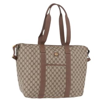 Gucci Vintage, unisex, Bruin, ONE Size, Leer, Pre-owned Boston Bag