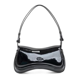 Diesel Shoulder Bags, female, Black, Size: ONE SIZE Play Clutch