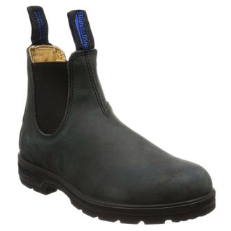 Blundstone 1478 Leather Unisex Chelsea Boots - Rustic Black - Size:UK 12