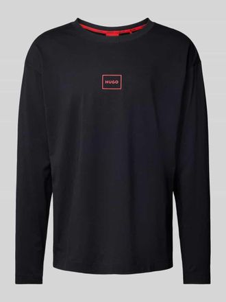 HUGO BOSS Longsleeve mit Label-Print Modell Laze in Black, Größe XXL