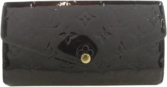 Louis Vuitton Pre-owned Long wallet (bi-fold) - Dames - Vintage Accessoires - Paars - ONE Size - Leer - Vintage