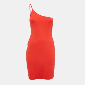 Preen Red Jersey One Shoulder Bodycon Dress