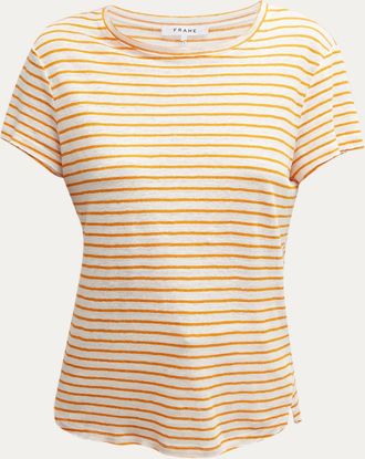 Frame Denim Easy True Striped Linen Tee