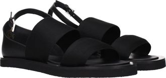 Max Mara Fabric Flat Sandals - Black