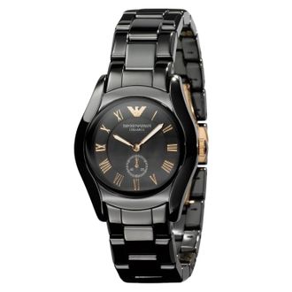 Emporio Armani Dameshorloge Kwarts Zwart