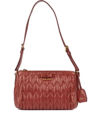 Miu Miu Matelass&eacute; shoulder bag - Red