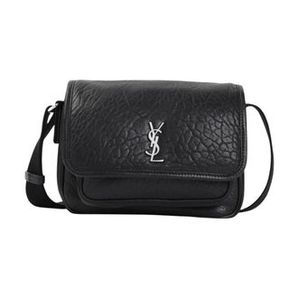 Saint Laurent Bolso mensajero Niki S de cuero negro - Bags - Mujer - Negro - ONE SIZE