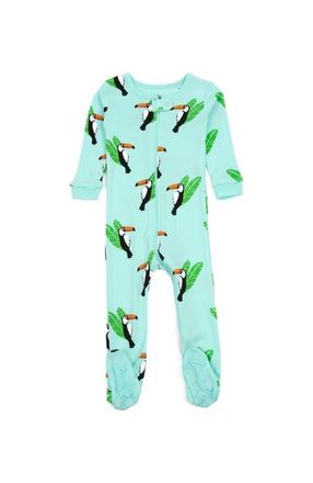 Leveret Footed Printed Cotton Matching Family Pajamas, Animal Kingdom Prints in Toucan Bird at Nordstrom, Size 12-18M