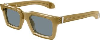 Alexander McQueen AM0506S 007 Mens Sunglasses Brown Size 50