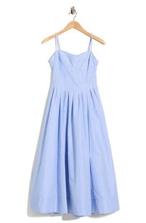 SIMKHAI Kittiya Sweetheart Fit & Flare Dress in Harbor Blue Stripe at Nordstrom Rack, Size 10