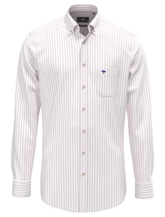 Fynch-Hatton Fynch Hatton overhemd roze gestreept button down boord