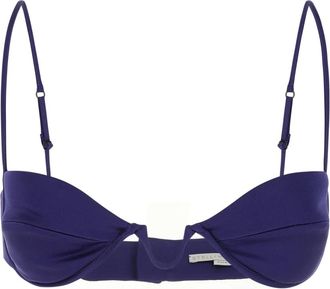 Stella McCartney Wired Satin Bra Top - Dames - BHs - Blauw - XS - Satijn - Ondergoed