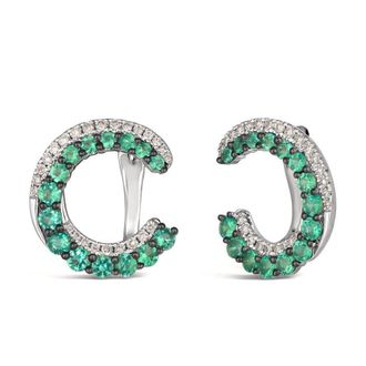 Le Vian Ladies Emerald Drop Earrings set in 14K Vanilla Gold TSQS 26