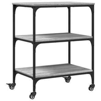 vidaXL Vidaxl - Carrito De Cocina Madera De Ingenier&iacute;a Gris Sonoma 60x41x76 Cm