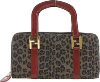 Fendi Pre-owned Handbags, female, Brown, Size: ONE SIZE Pre-owned Canvas fendi-bags
